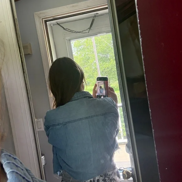 Vintage Embroidered cropped Denim Jacket with Animal Patches - Picture 2 of 9